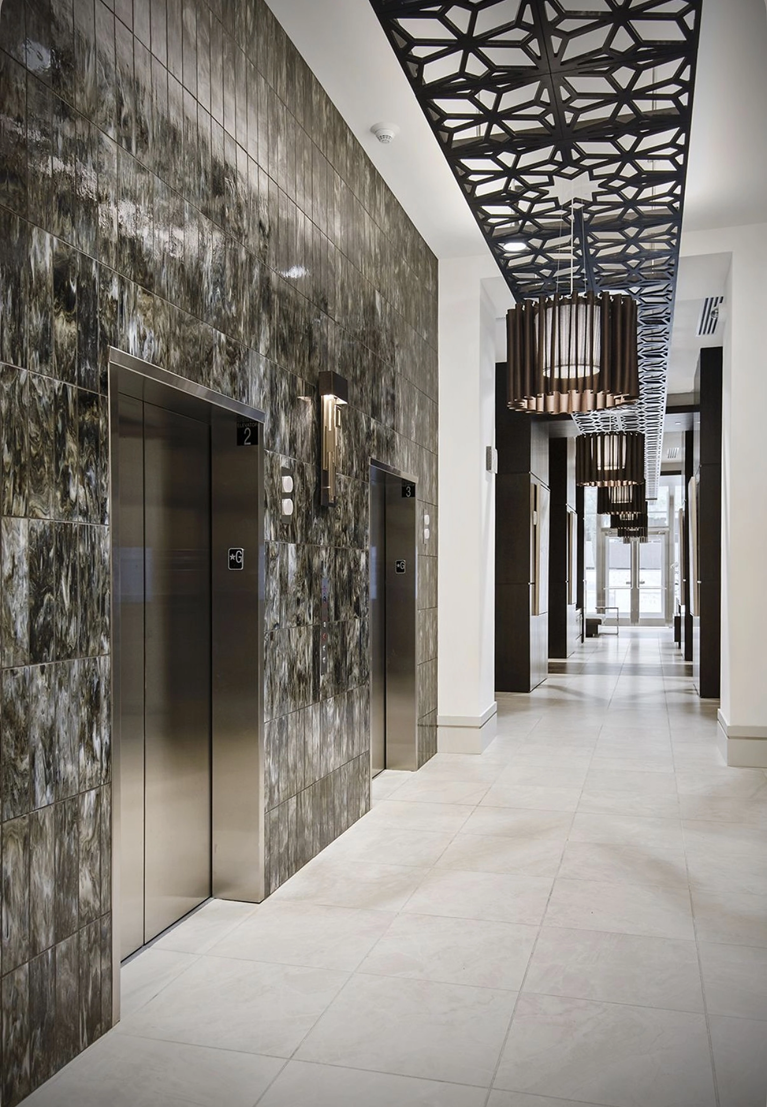Modern building lobby