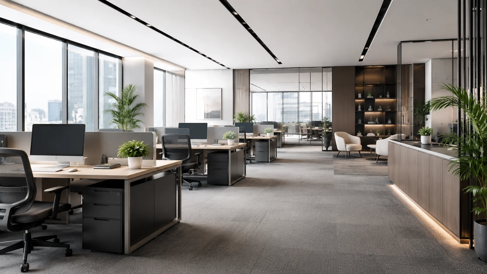 Maintained office interior